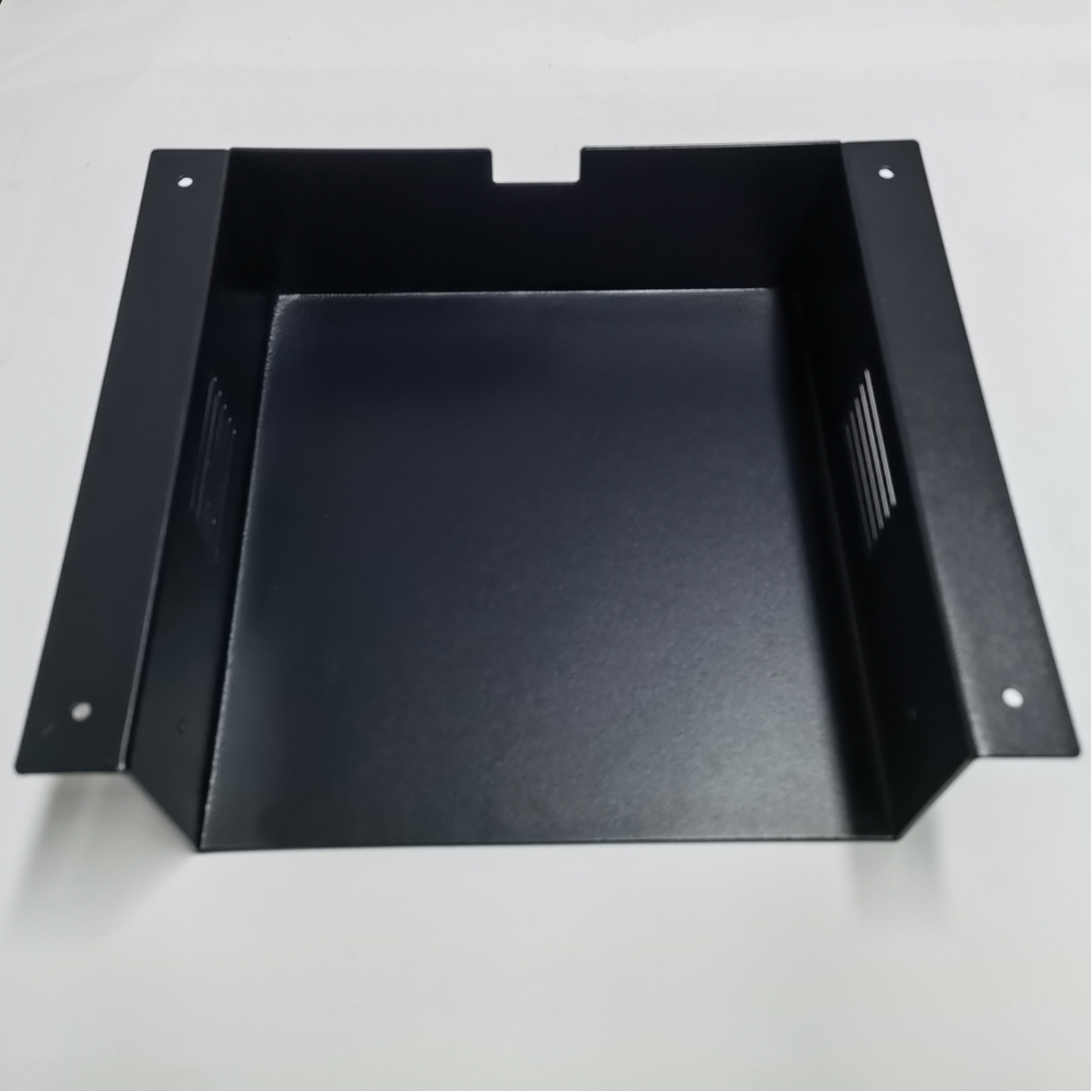 Under Desk Storage Drawer 8" x 9", Metal Desk Organizer with Cable Cutout, Black